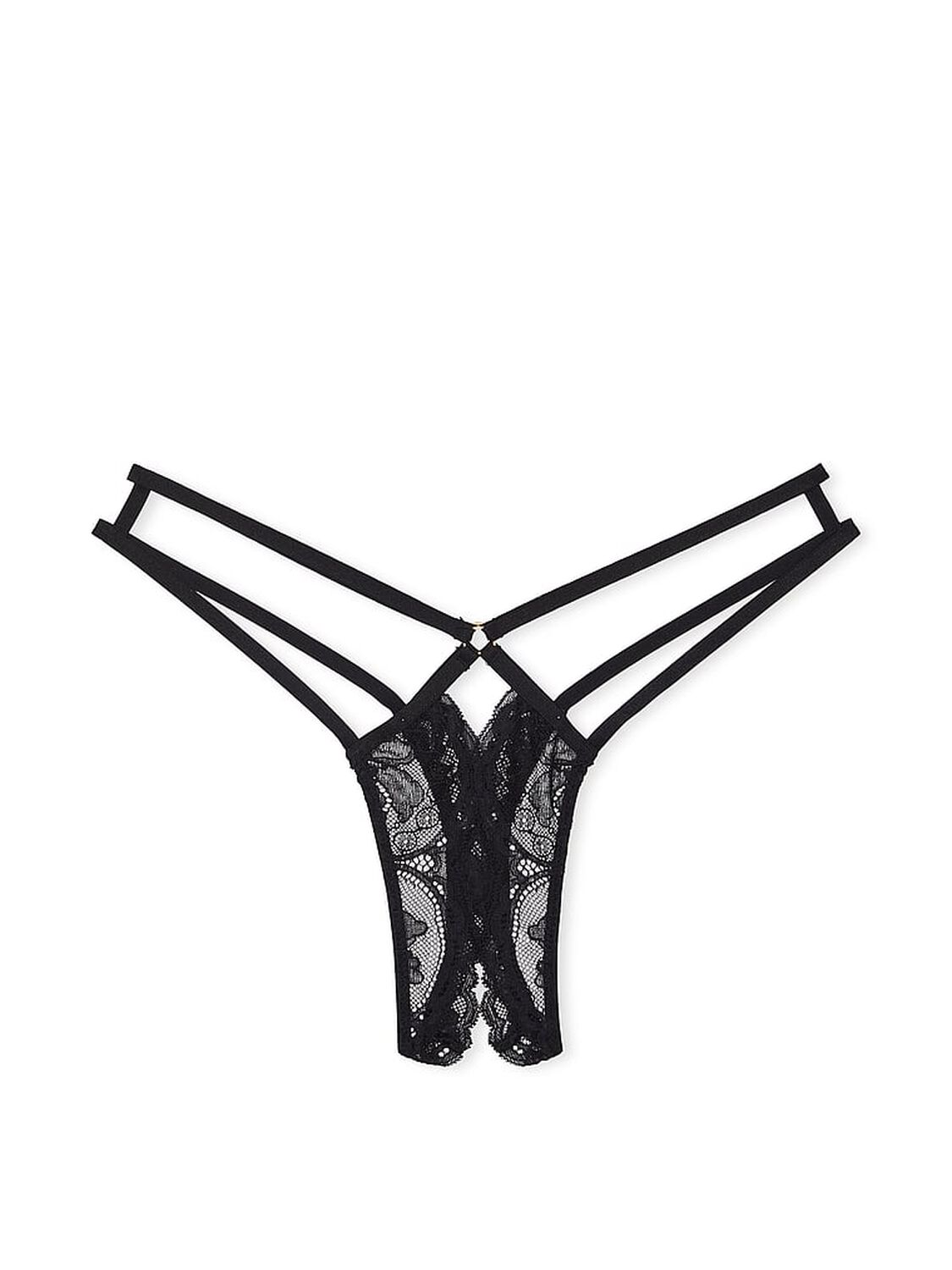 vs Very Sexy Crotchless Lace Strappy Thong Panty 3 of 4 