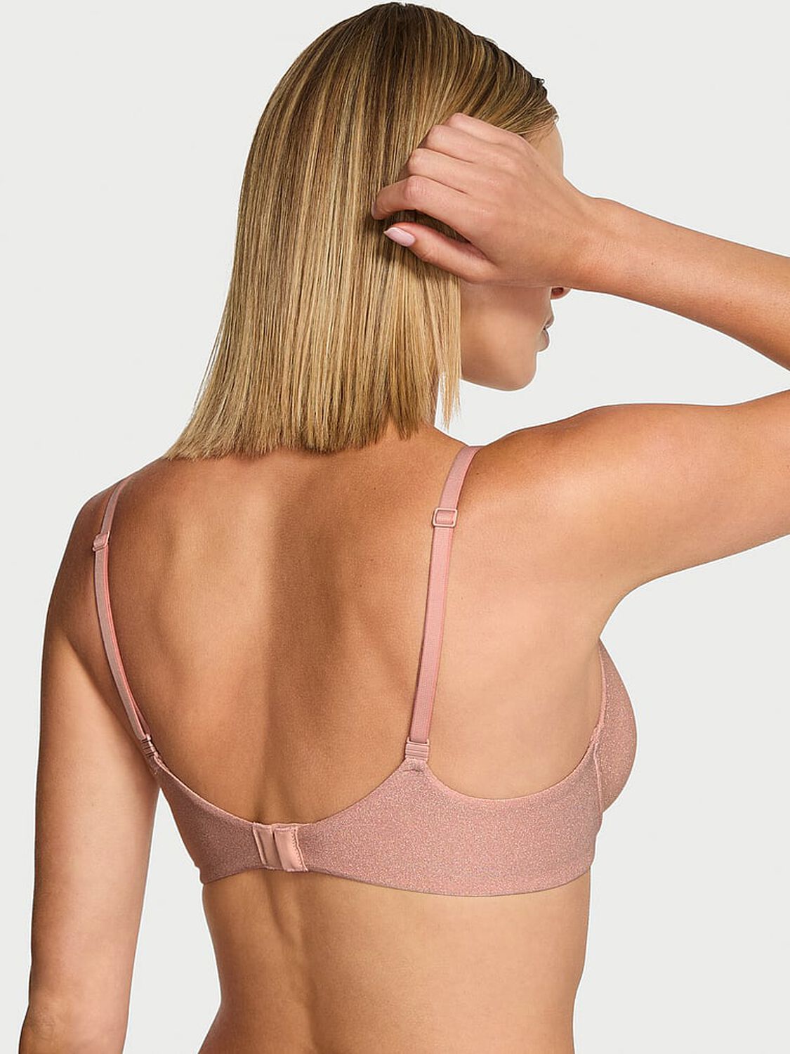 vs Body By Victoria Shimmer Lightly Lined Demi Bra Royal Pink 2 of 3 