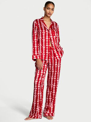 Glazed Satin Long Pajama Set