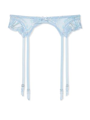 Iridescent Embroidery Garter Belt