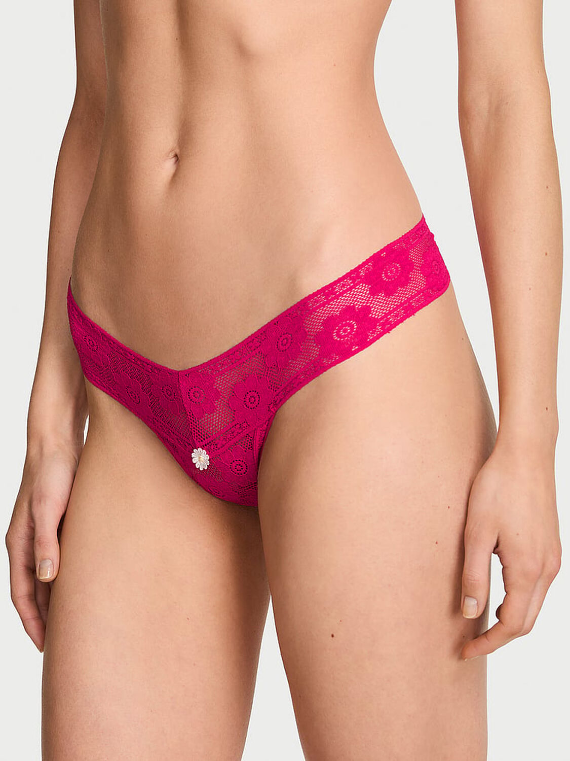 vs The Lacie Lace Thong Panty Vibrant Fuchsia 1 of 3 