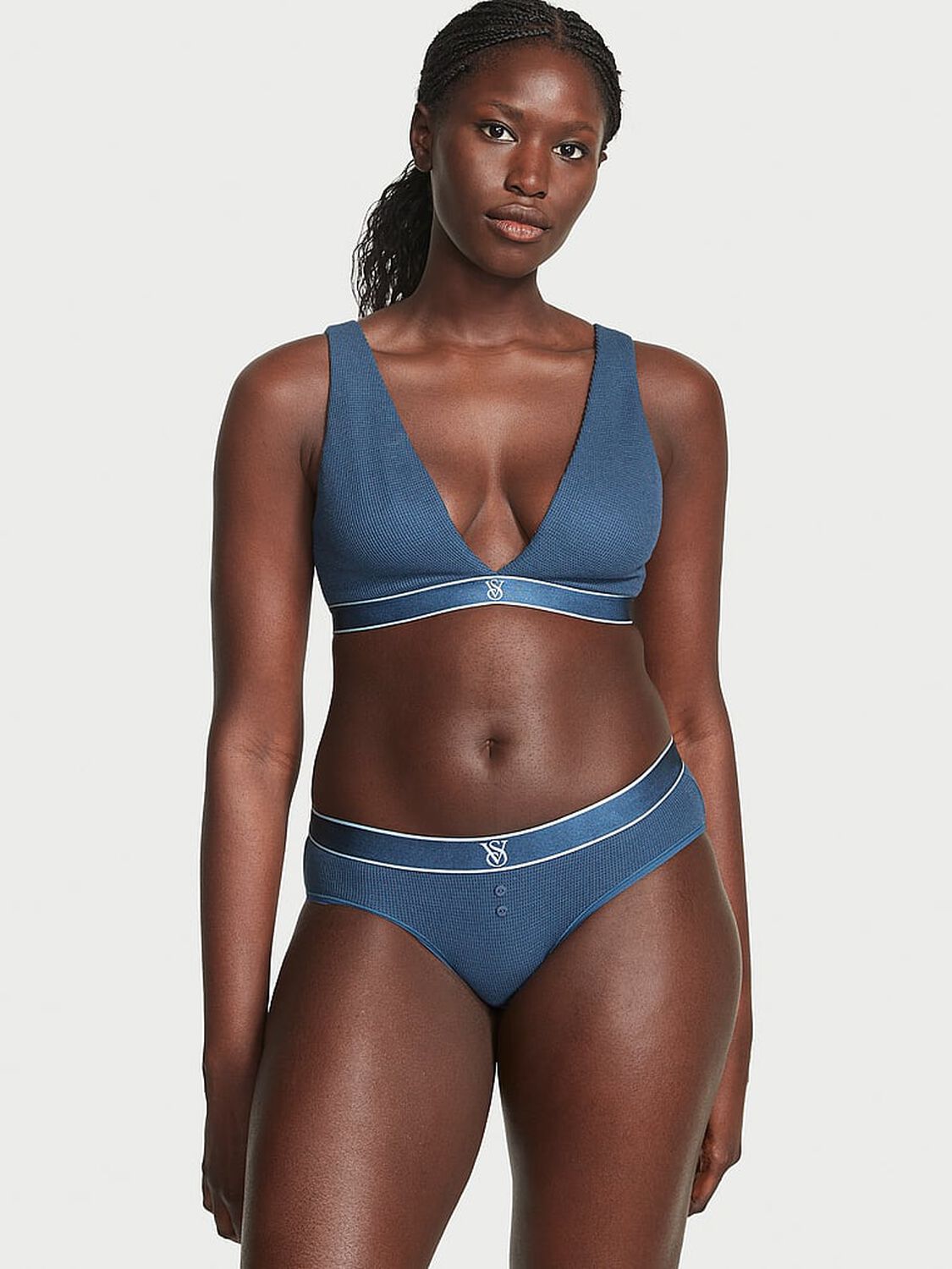 vs Cotton Logo Cotton Waffle Hiphugger Panty 4 of 4 