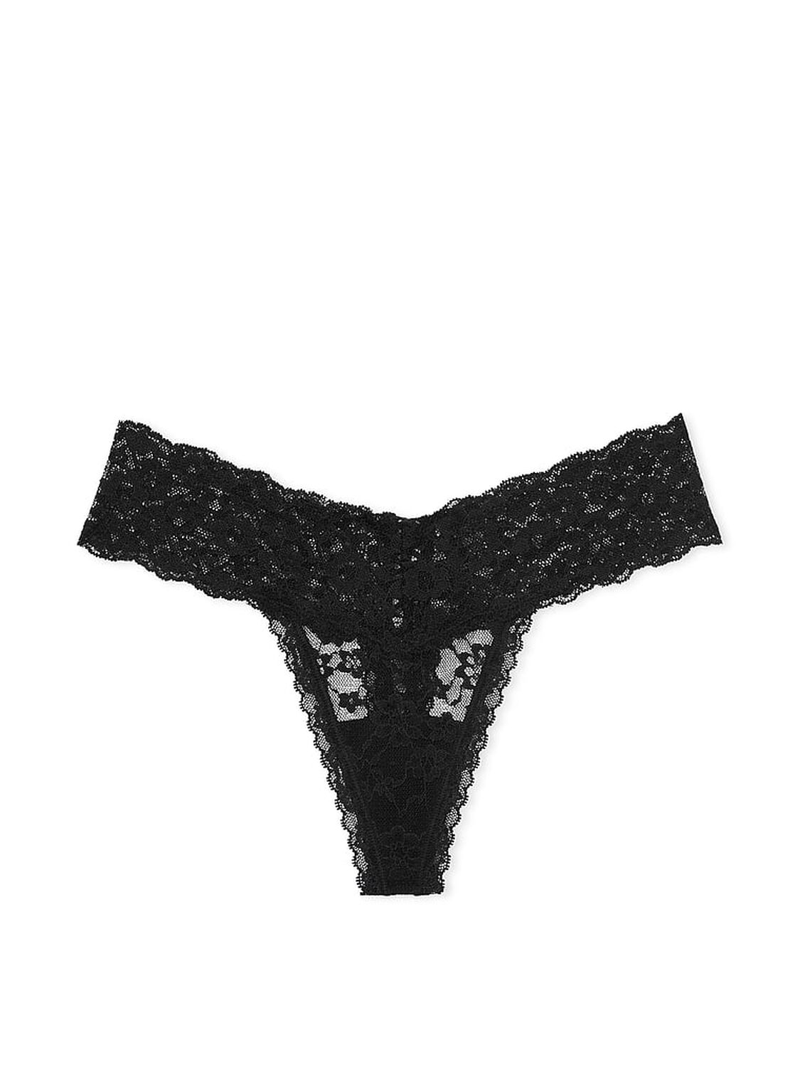 vs The Lacie Lace Lace-Up Thong Panty Black 3 of 4 