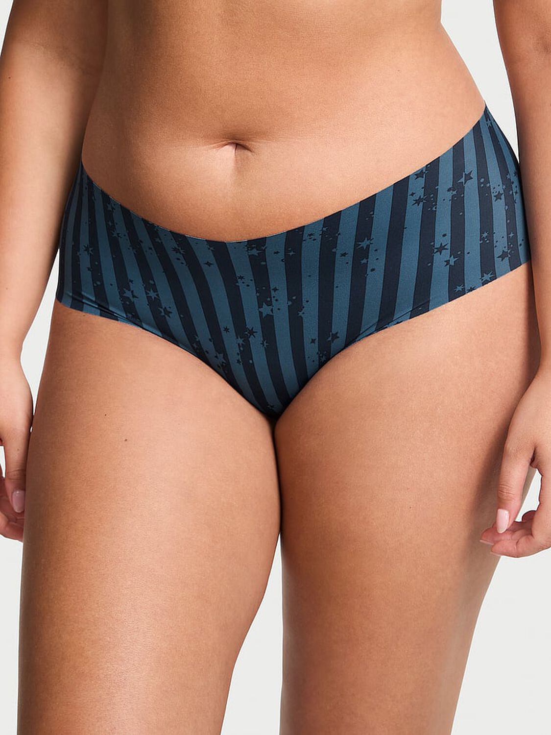 vs No-Show No-Show Cheeky Panty Blue Star Stripes 2 of 3 