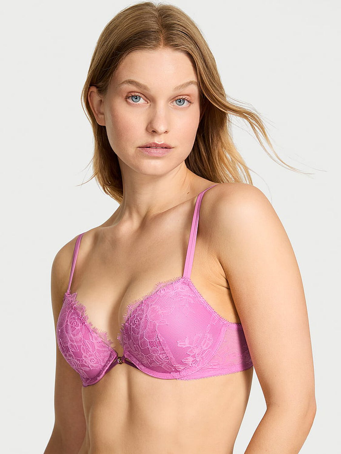 vs Very Sexy Rose Lace Push-Up Bra Playful Rose 1 of 3 