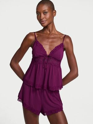 SoSoft&trade; Modal Lace-Trim Cami & Shorts Set