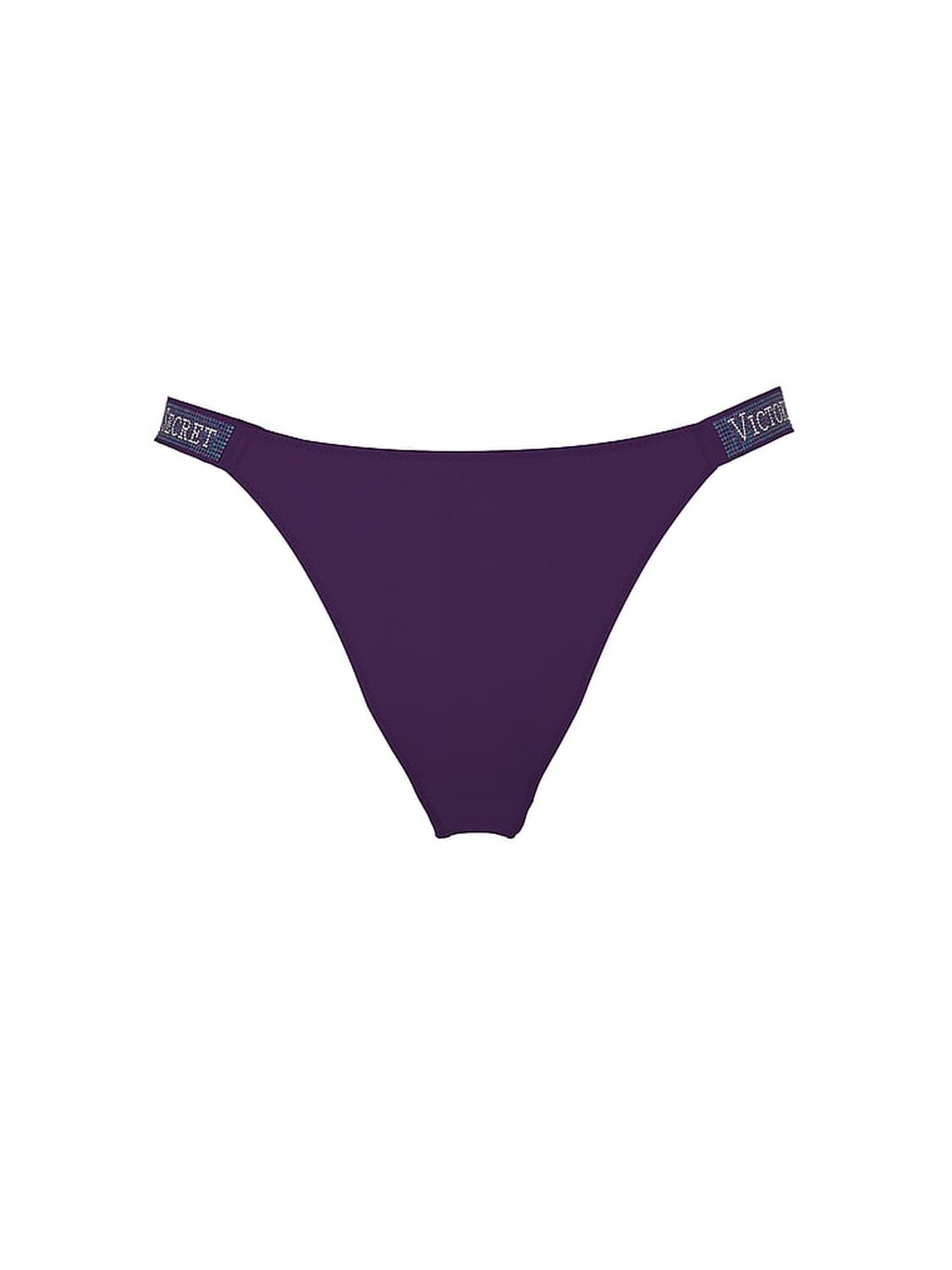 vs Very Sexy Shine Strap Brazilian Panty Dark Raisin 3 of 4 