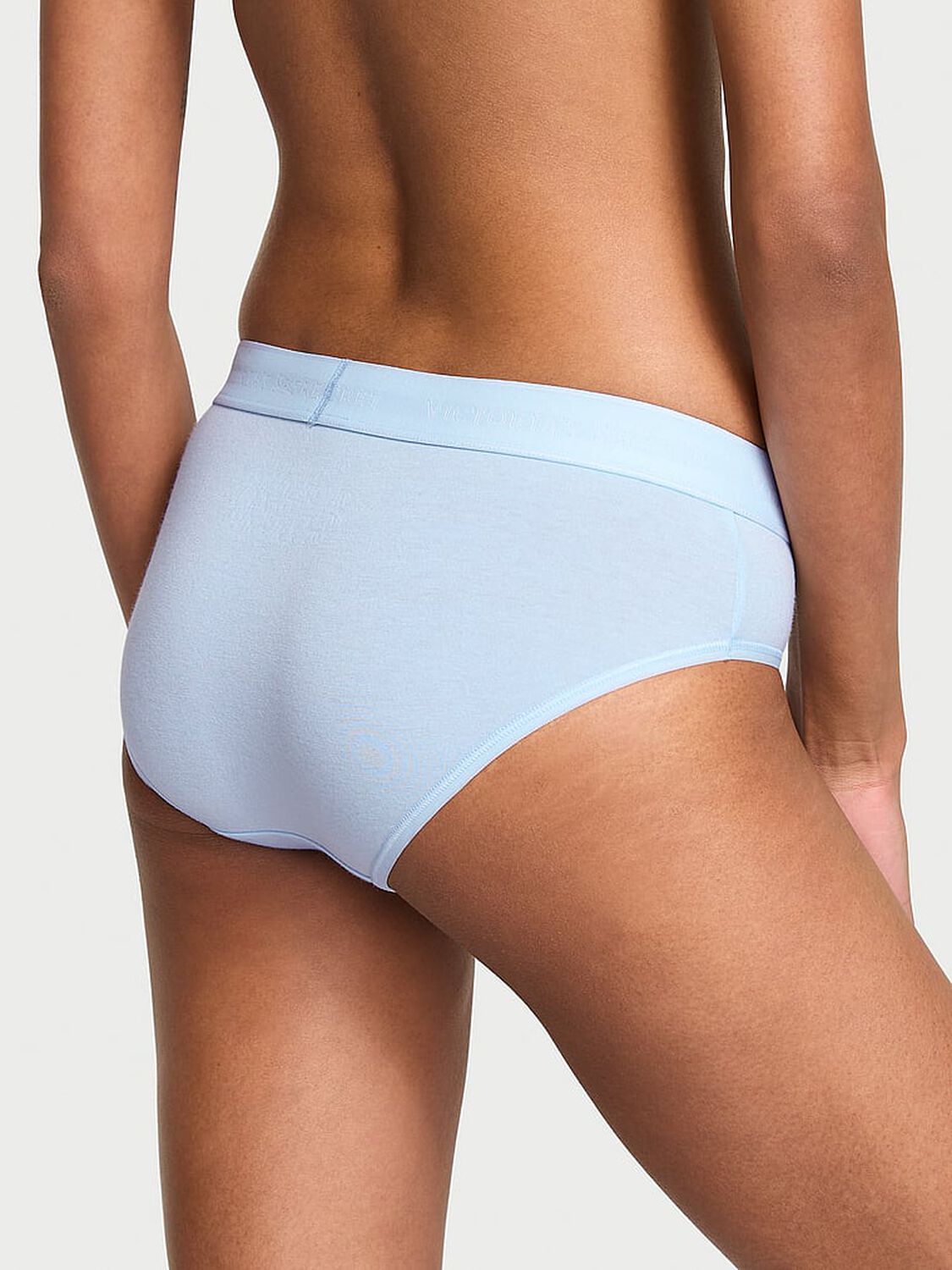 vs Cotton Logo Cotton Hiphugger Panty Light Blue 1 of 3 