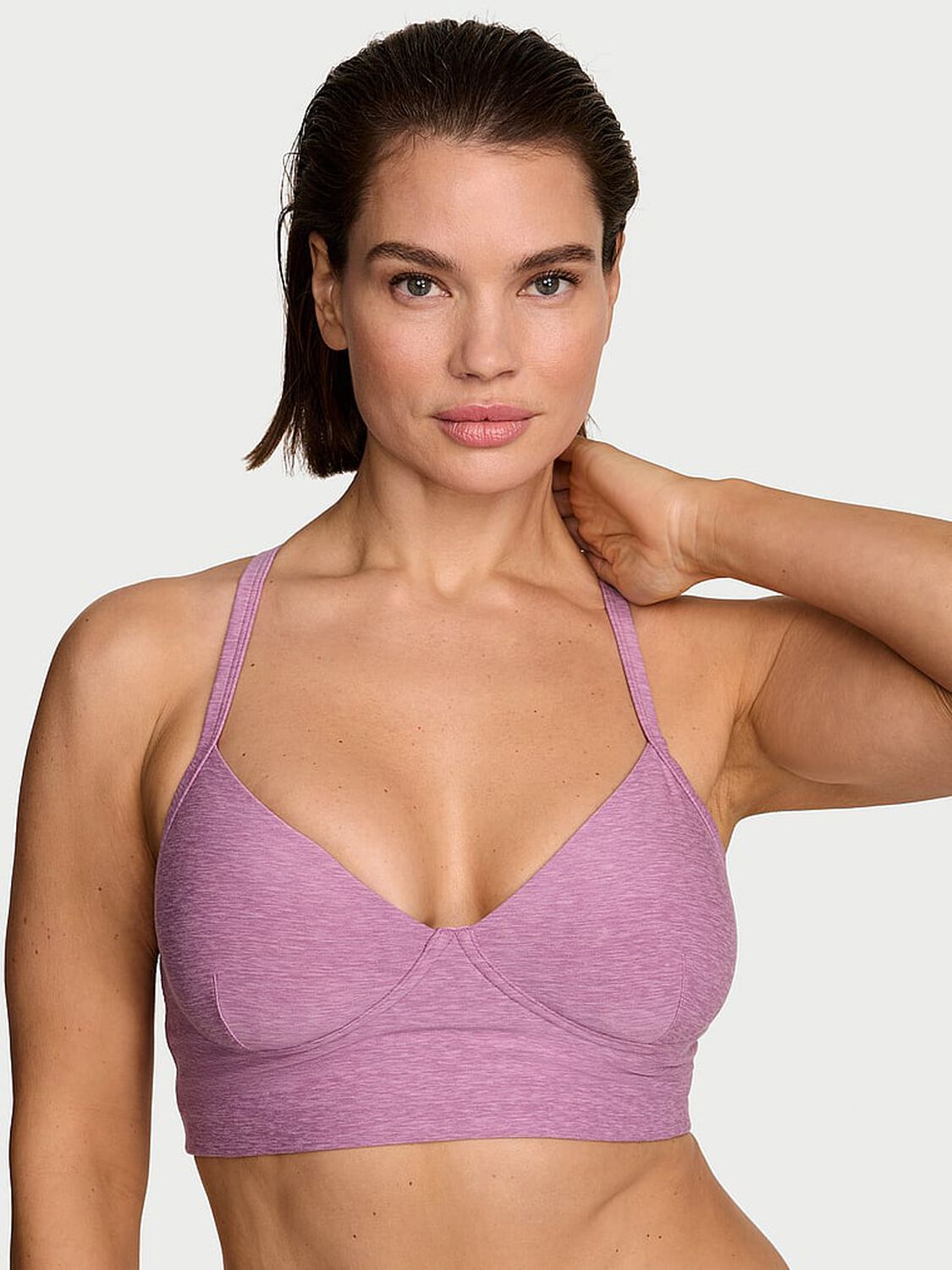 vs Vsx VSX LUXMarl&trade; Racerback Sports Bra Violet Frost 1 of 3 