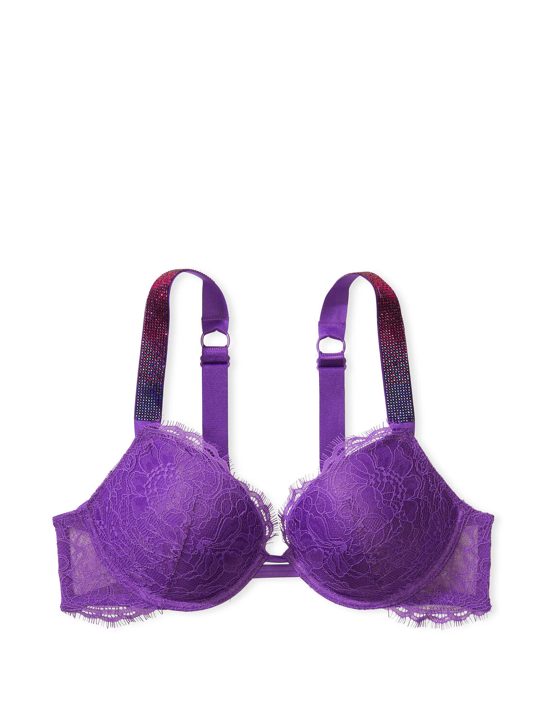 vs Very Sexy Shine Strap Lace Push-Up Bra Violetta 2 of 3 