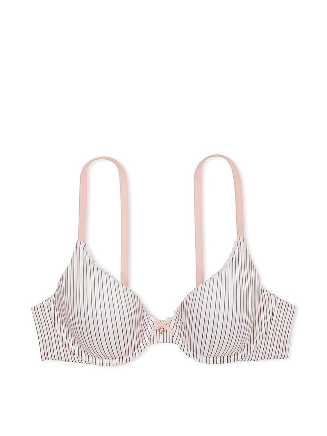 vs Body By Victoria Lightly Lined Full-Coverage Smooth Bra Pink Stripes 3 of 4 