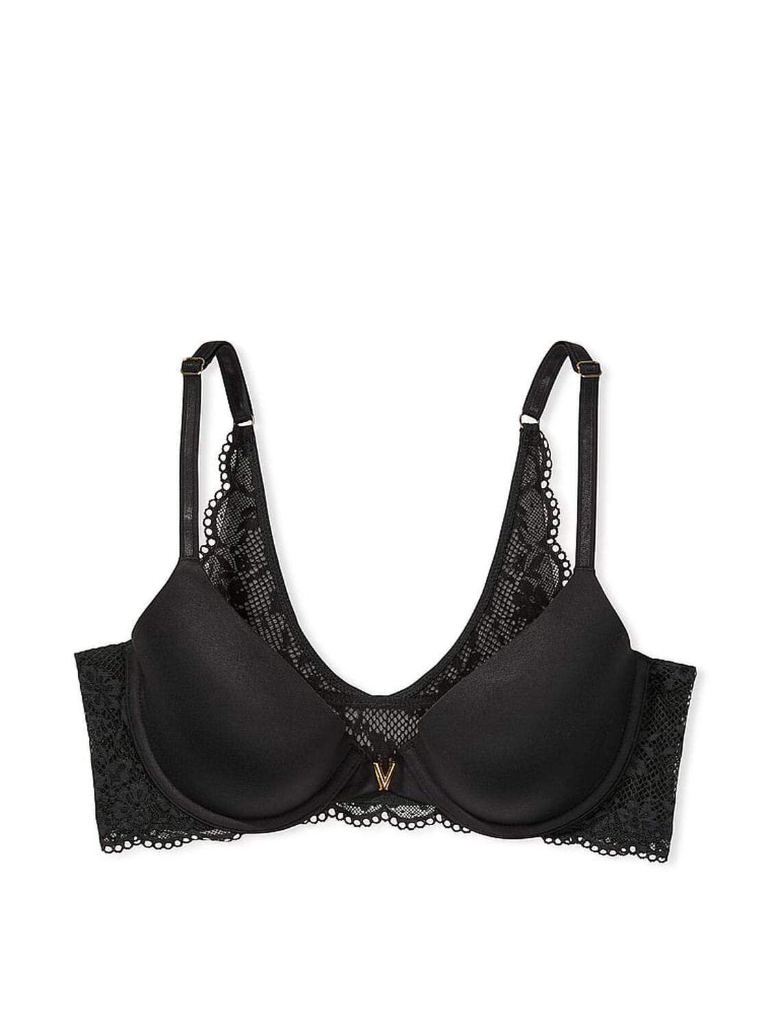 vs Love Cloud Uplift Light Push-Up Front Close Bra Black 3 of 3 