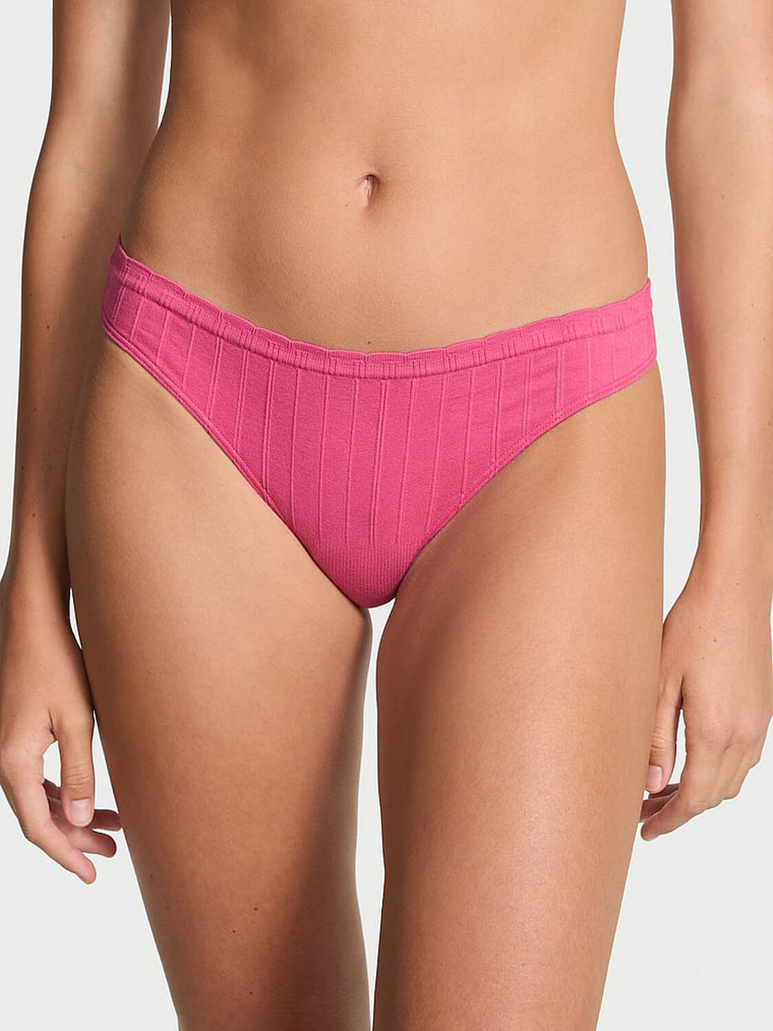 vs Seamless Seamless Cotton Rib Thong Panty Berry Galore 3 of 3 