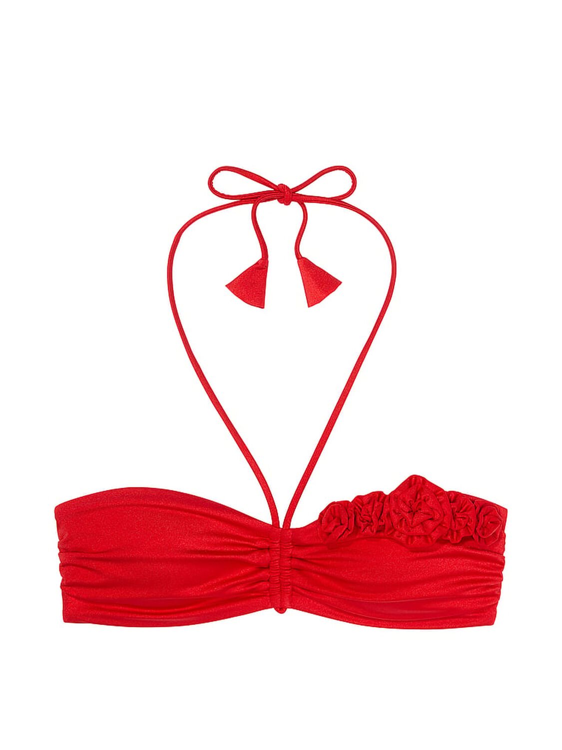 vs Victoria's Secret Swim Rosette Bandeau Bikini Top Bright Vermillion 3 of 3 