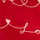 Signature Satin Short Pajama Set, Lipstick/Petal Pink Script Font, swatch