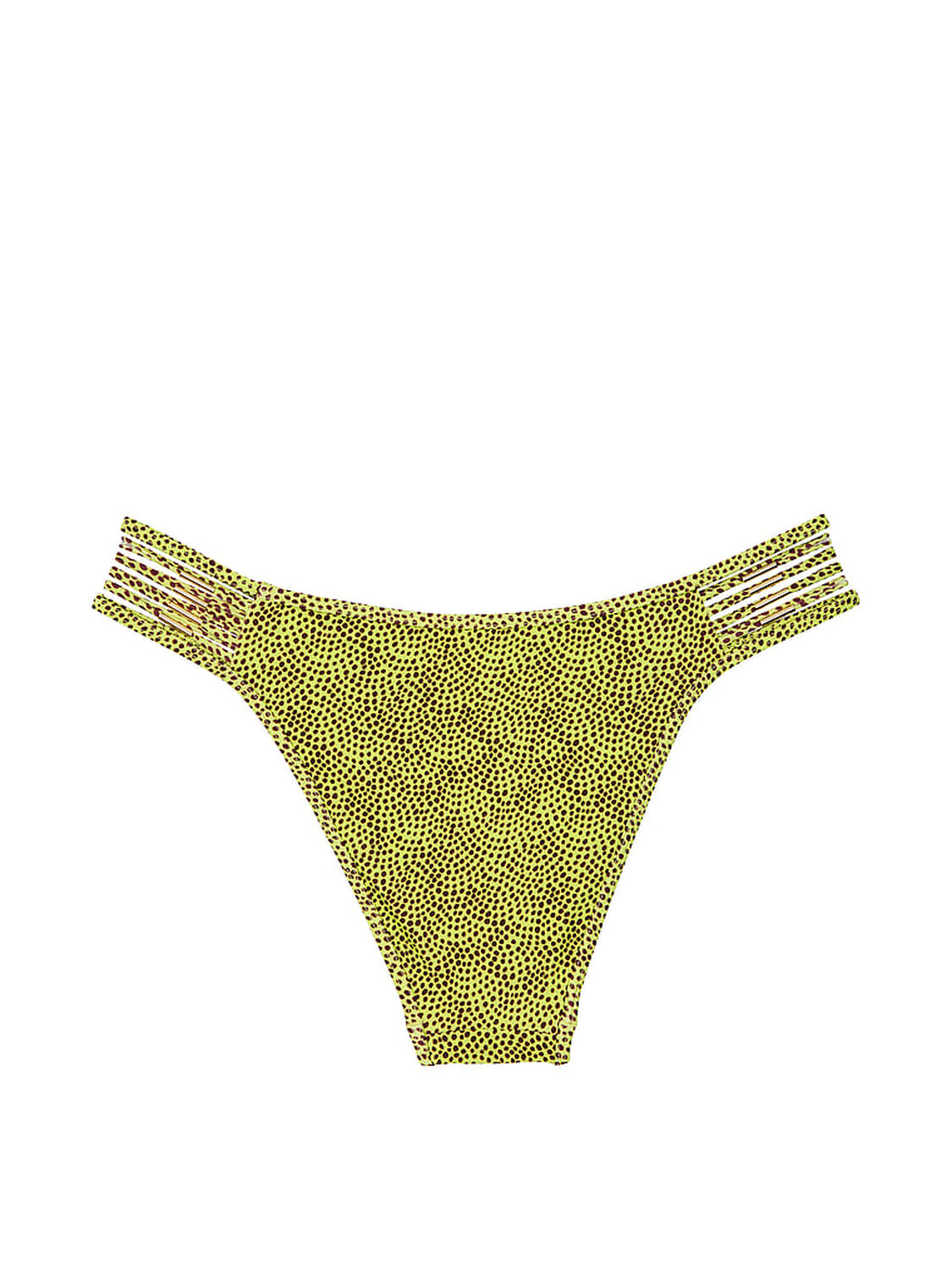 vs Victoria's Secret Swim VS Archives Strappy Hardware Brazilian Bikini Bottom Limelight Dots 3 of 3 