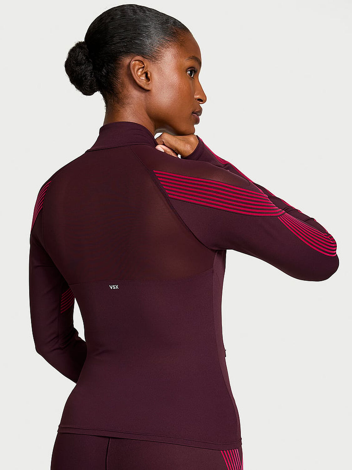 vs Vsx VSX Elevate™ Redefined Contours Full-Zip Jacket Winter Wine 2 of 3 