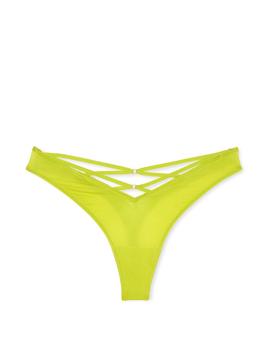 vs Very Sexy Smooth Strappy-Back High-Leg Thong Panty Limelight 2 of 5 