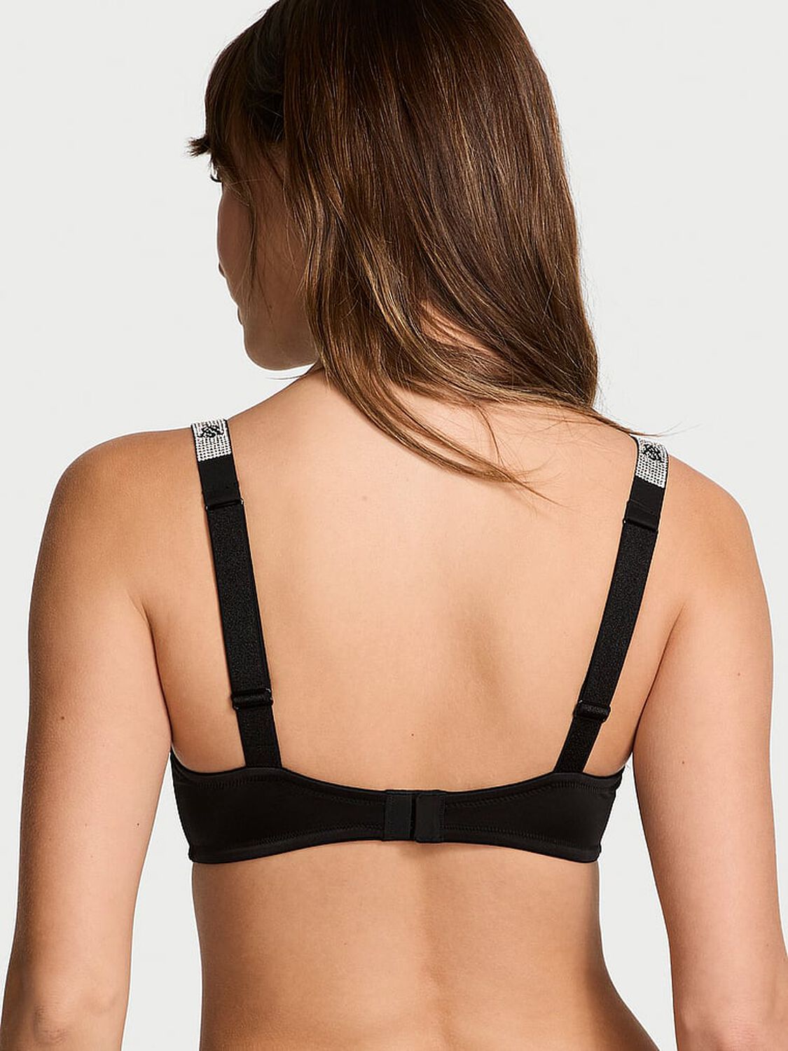 vs Very Sexy Shine Strap Scoop Bralette Black 2 of 5 