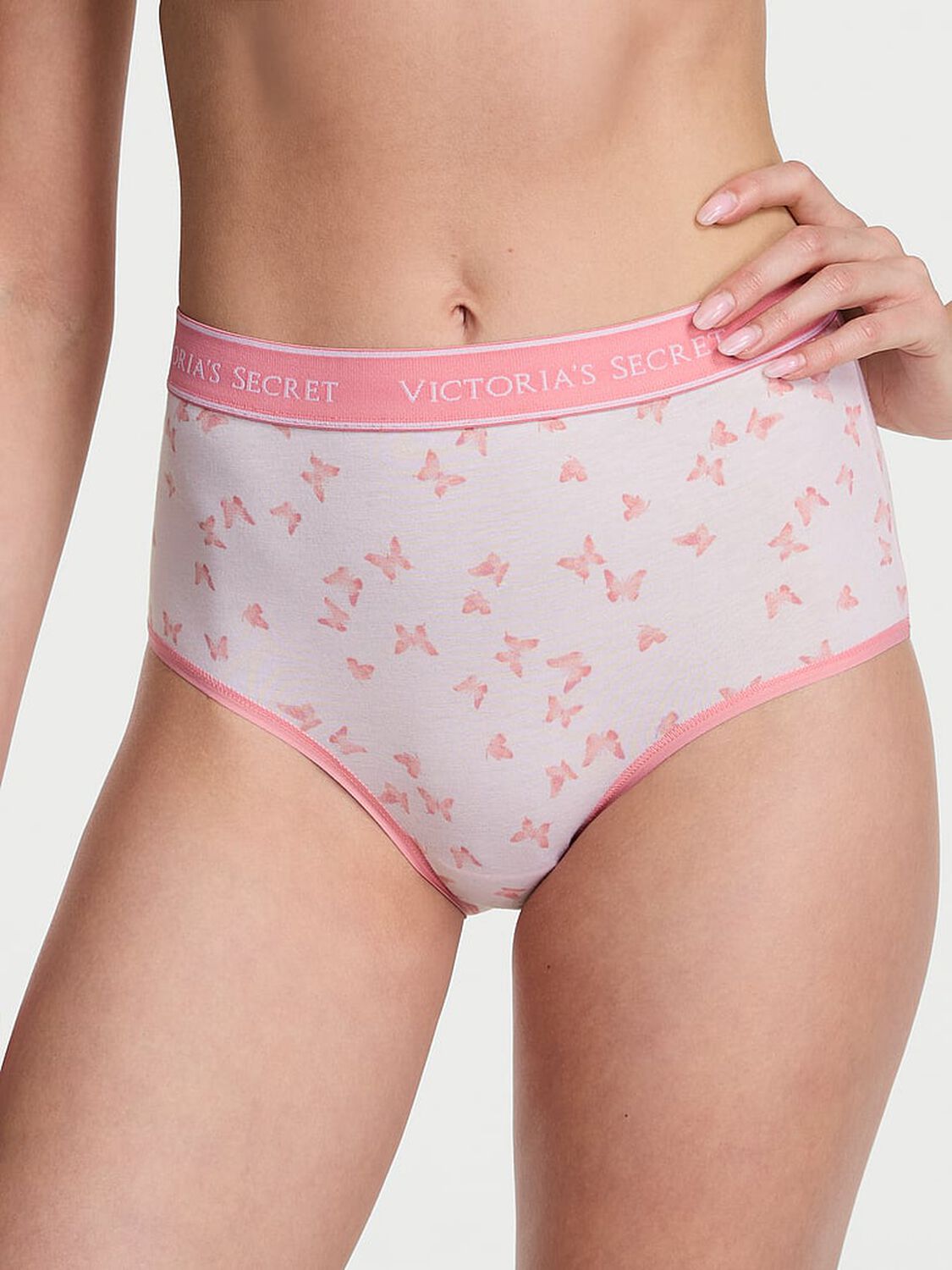 vs Cotton Logo Cotton Modern Brief Panty Blue Butterflies 1 of 2 