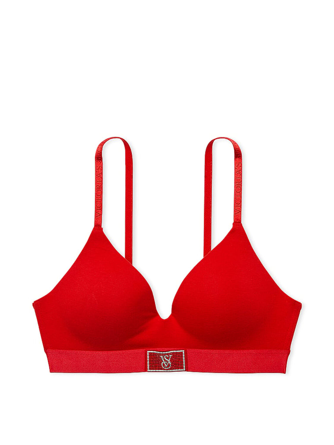 vs The T-Shirt Shine Patch Lightly Lined Wireless Bra Lipstick 3 of 4 
