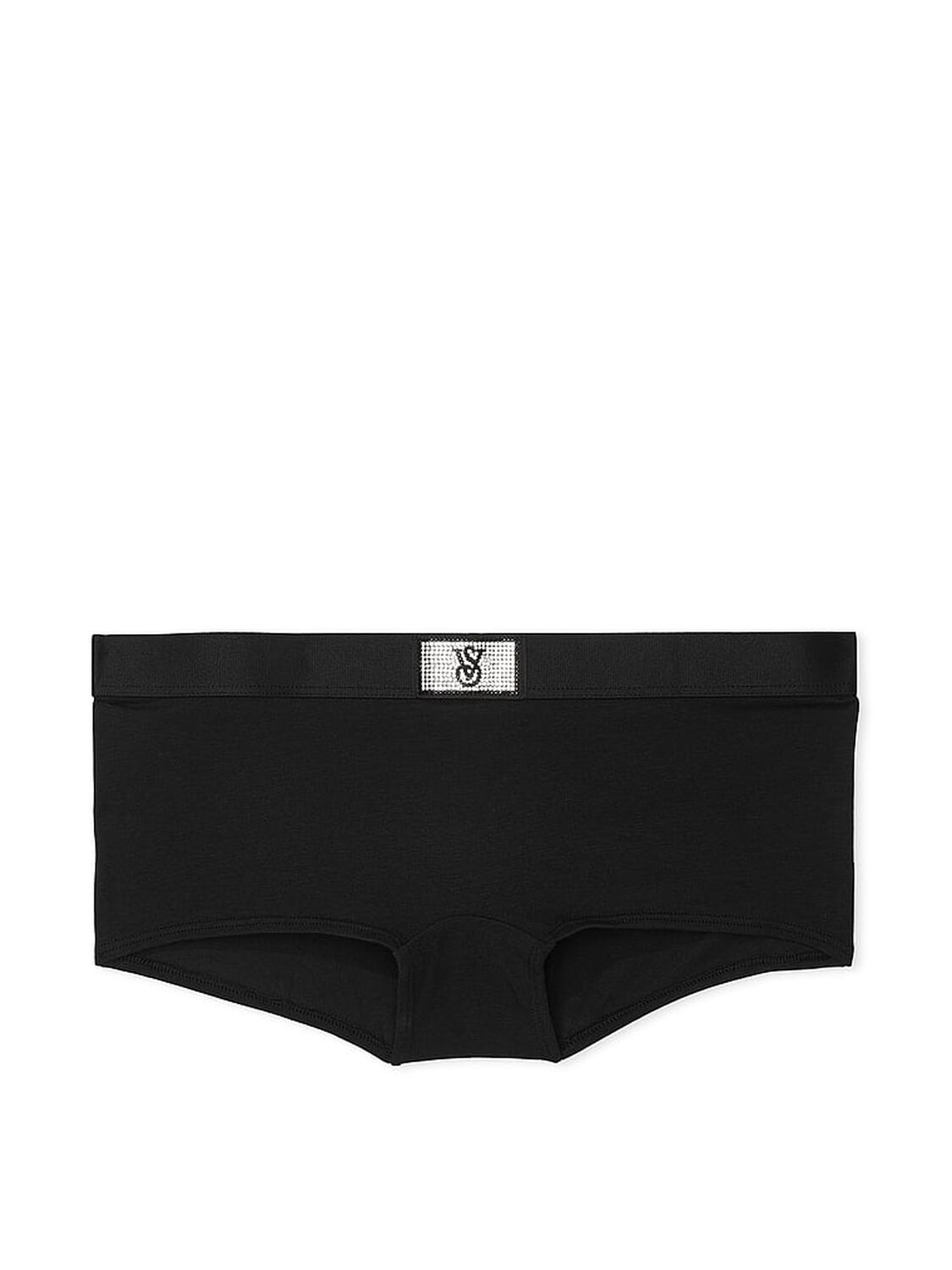 vs Cotton Logo Cotton Shine Patch Shortie Panty Black 3 of 4 