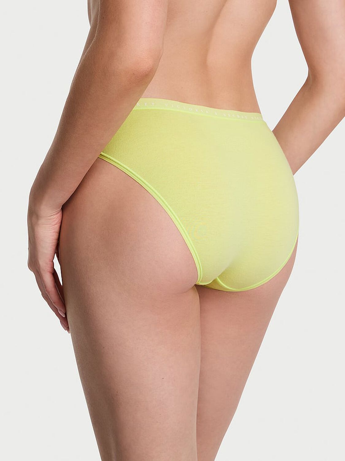 vs Victoria's Secret Body by Victoria Stretch Cotton Bikini Panty Sparkling Lime 2 of 3 