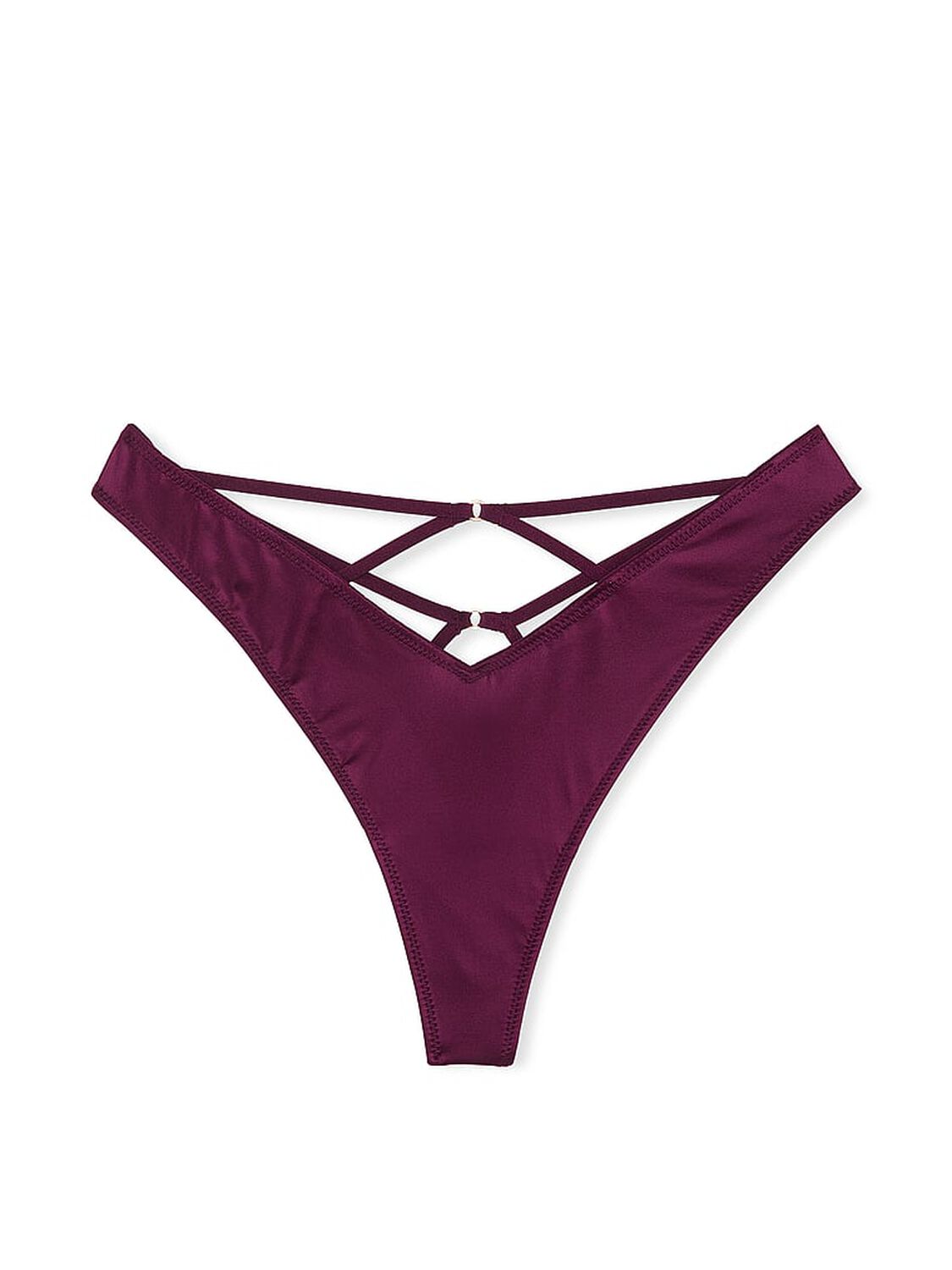 vs Very Sexy Smooth Strappy-Back High-Leg Thong Panty 3 of 4 
