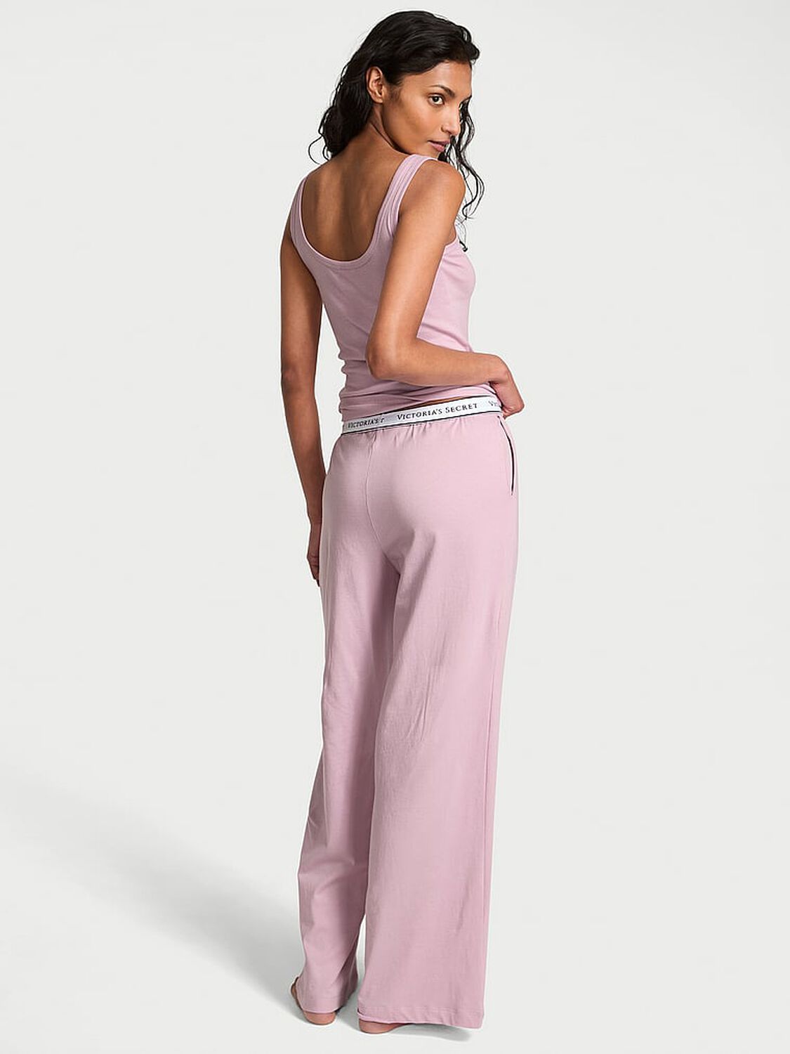 vs Victoria's Secret 100% Cotton Tank Long Pajama Set 2 of 3 
