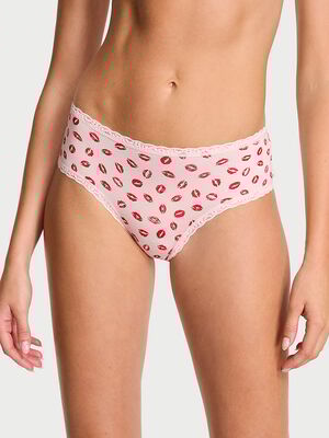 Cotton Lace-Waist Cheeky Panty