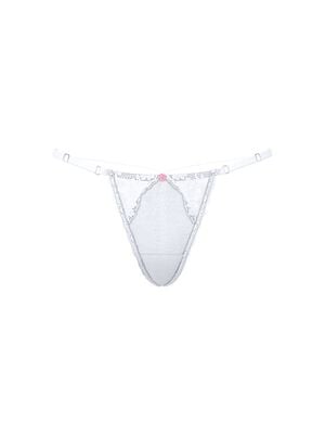 Lace-Trim Adjustable V-String Panty