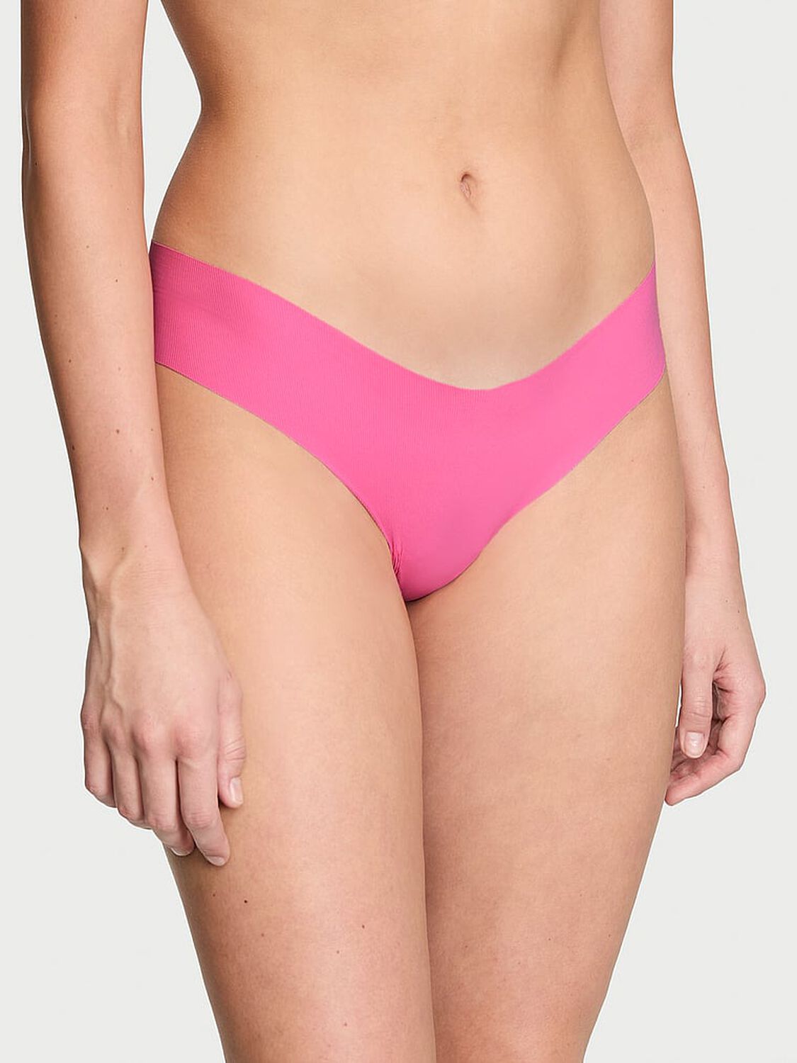 vs No-Show No-Show Ribbed Thong Panty Hollywood Pink 1 of 4 