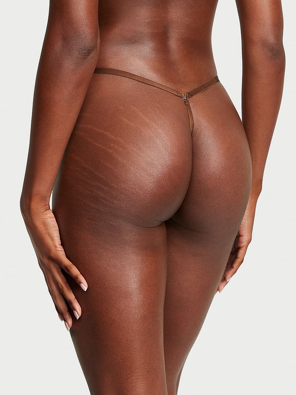 vs Very Sexy Hardware Adjustable V-String Panty Ganache 2 of 3 
