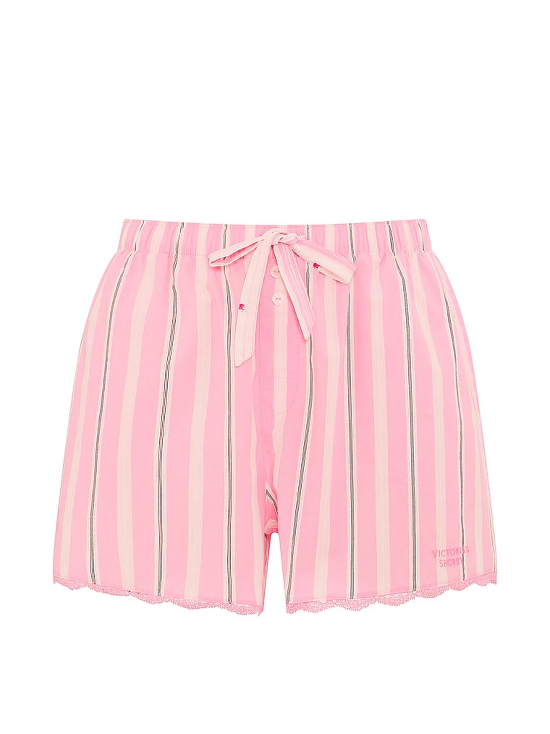 vs Victoria's Secret Mix & Match Sleep Heritage Cotton Pajama Shorts Sexy Little Pink Stripes 3 of 3 