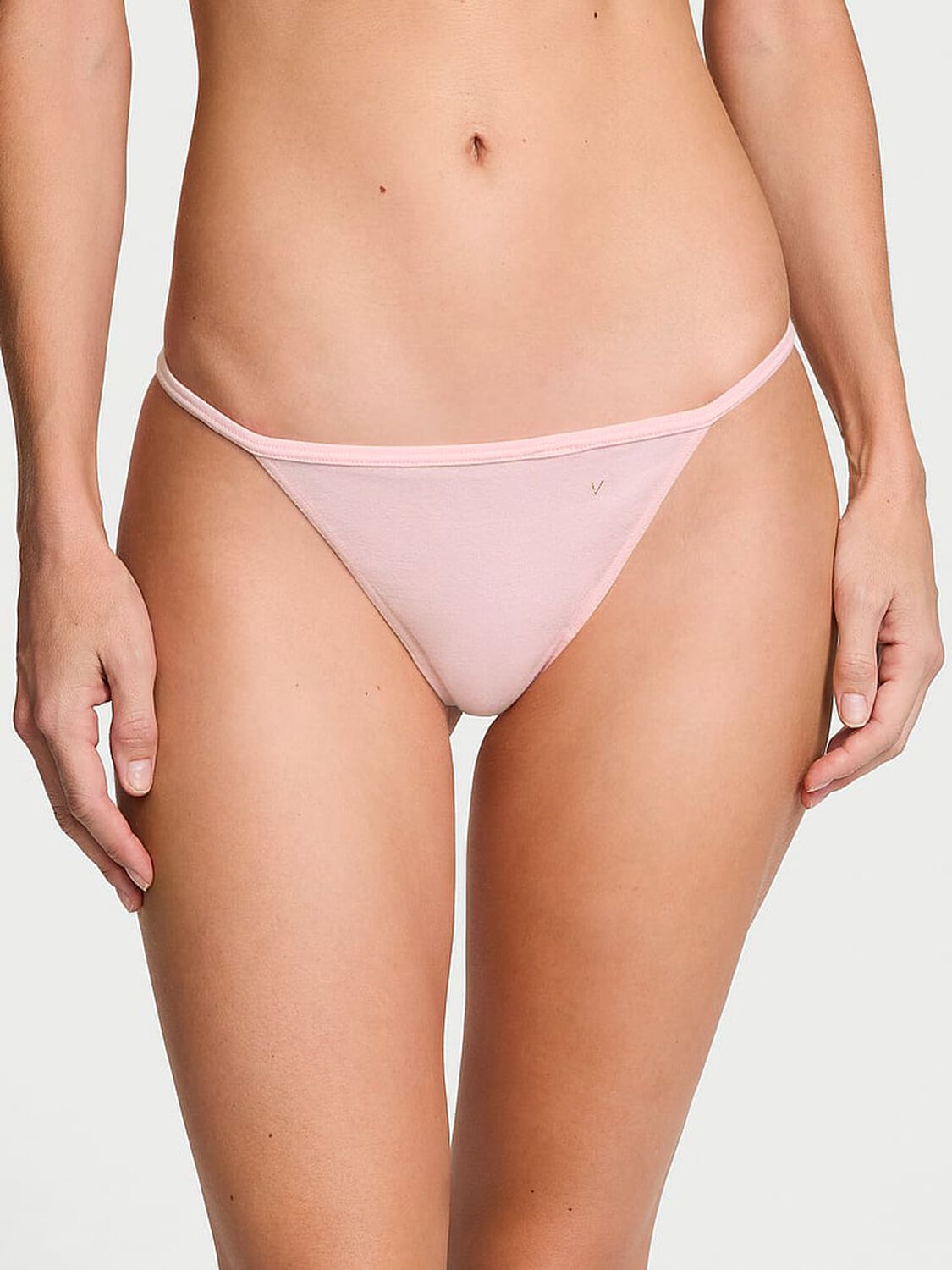 vs Victoria's Secret Stretch Cotton V-String Panty 1 of 3 