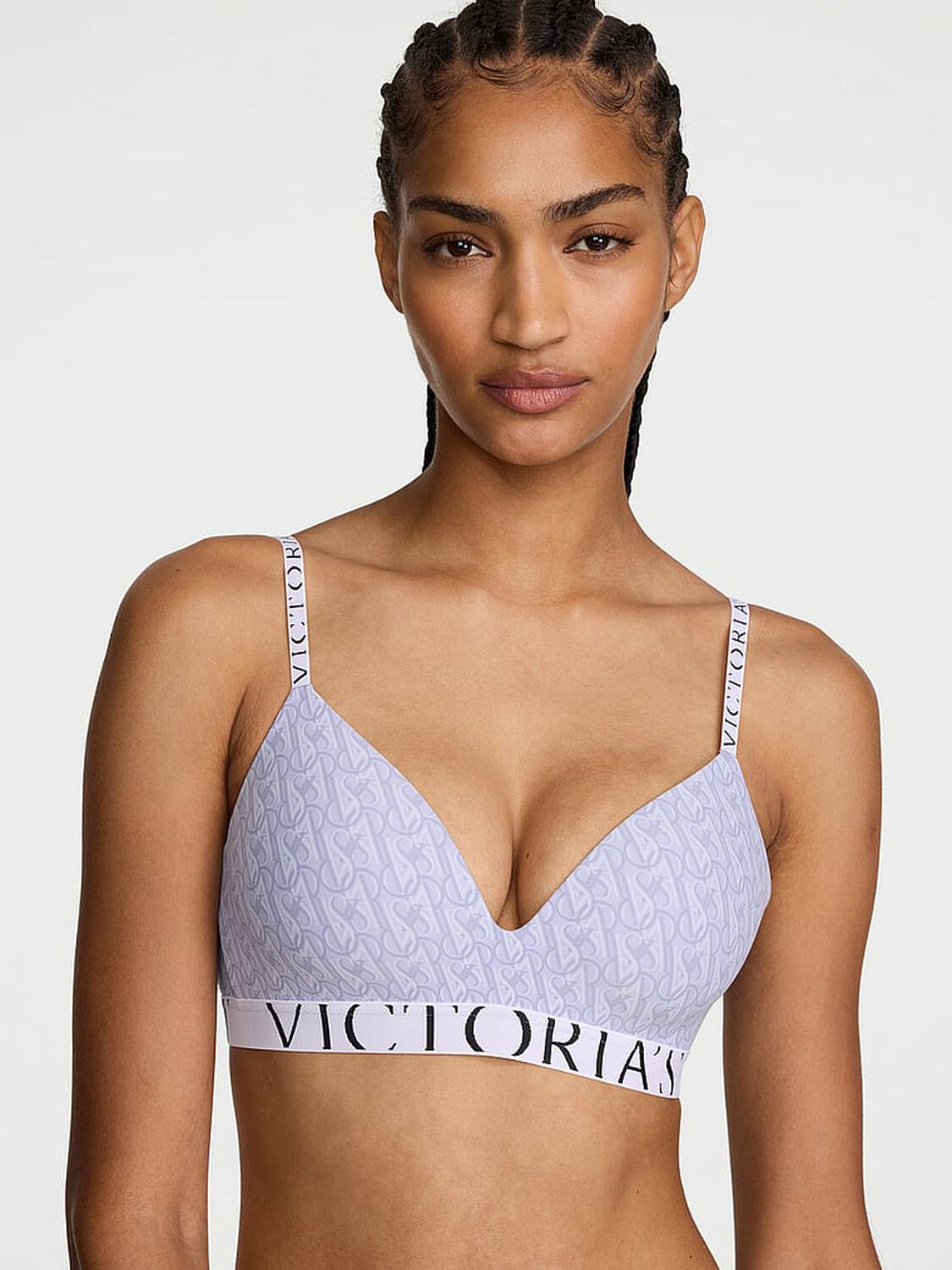 vs The T-Shirt The CoolBra&trade; Lightly Lined Wireless Icy Lavender Logos 1 of 3 