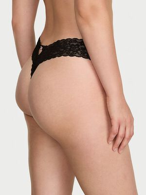 Lace Keyhole Thong Panty