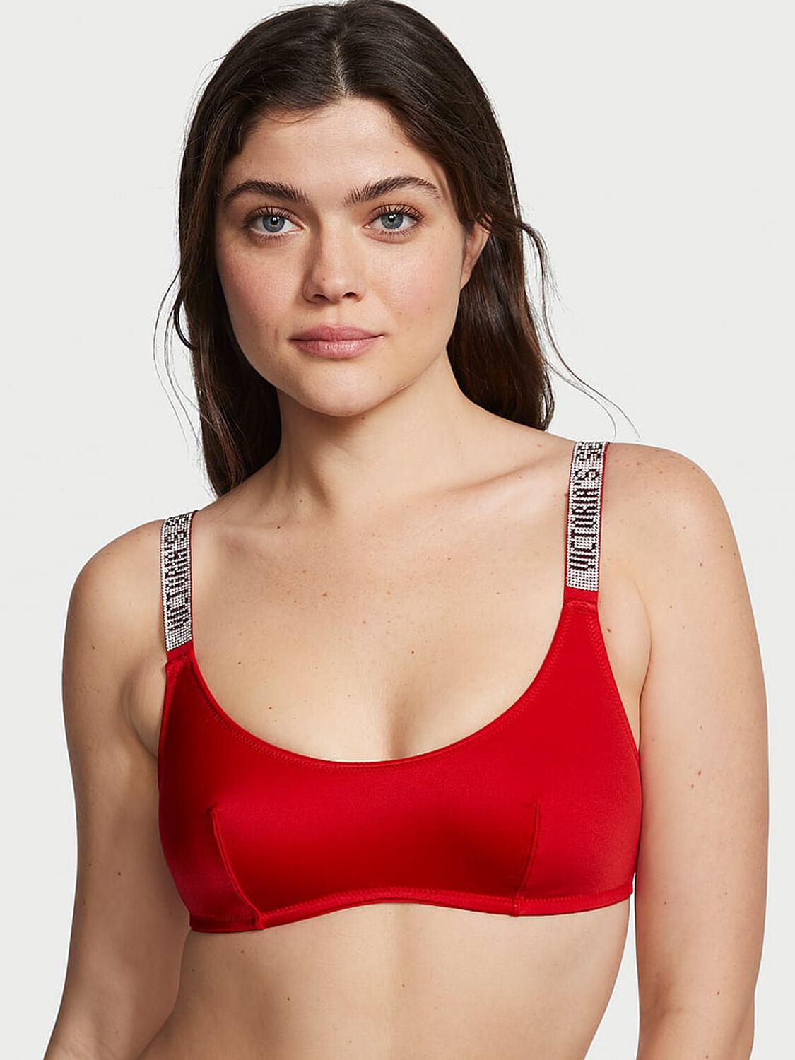 vs Very Sexy Shine Strap Micro Bralette Lipstick Red 1 of 3 