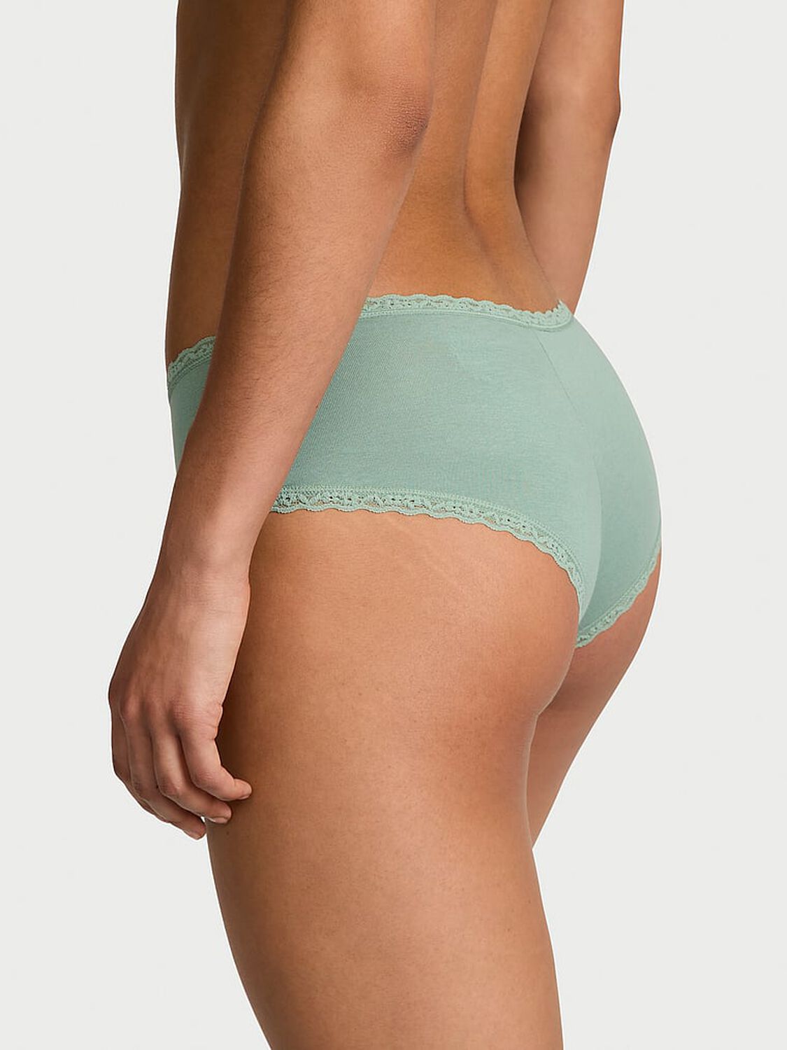 vs The Lacie Cotton Lace-Waist Cheeky Panty Seasalt Green 2 of 3 