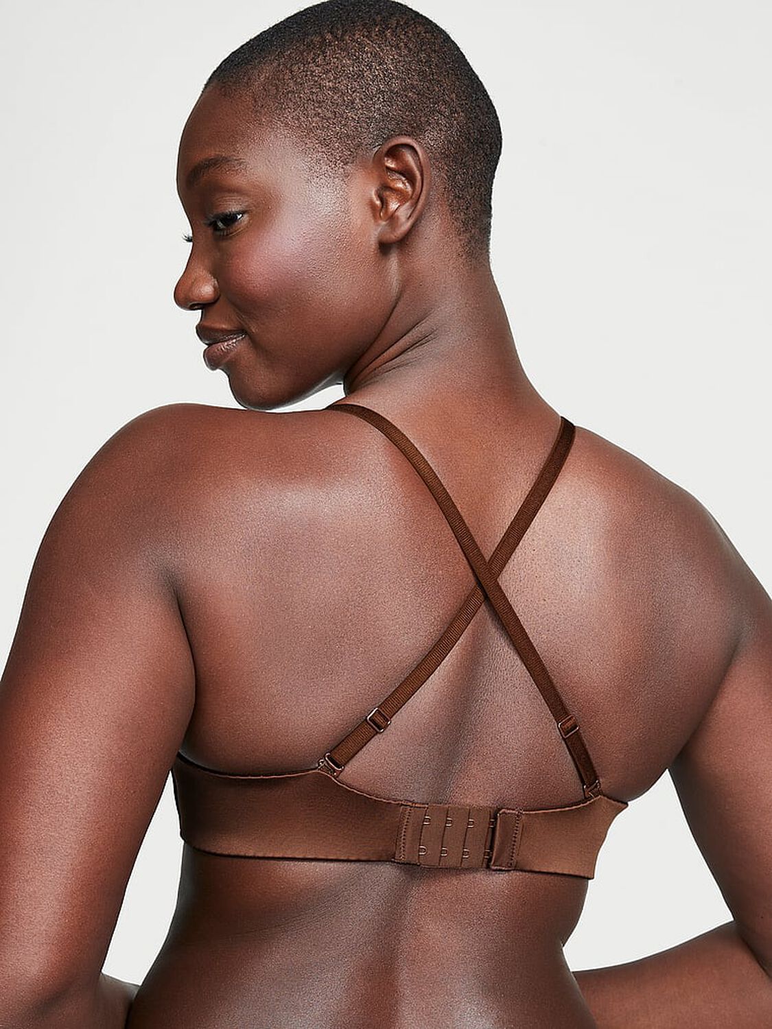 vs Body By Victoria Lightly Lined Smooth Strapless Bra Ganache 2 of 4 