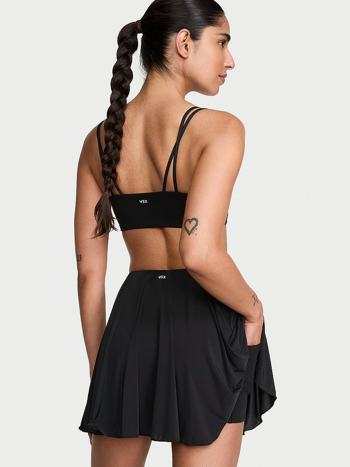 vs Vsx VSX Elevate&trade; Sheer Radiance Active Skirt Black 2 of 3 