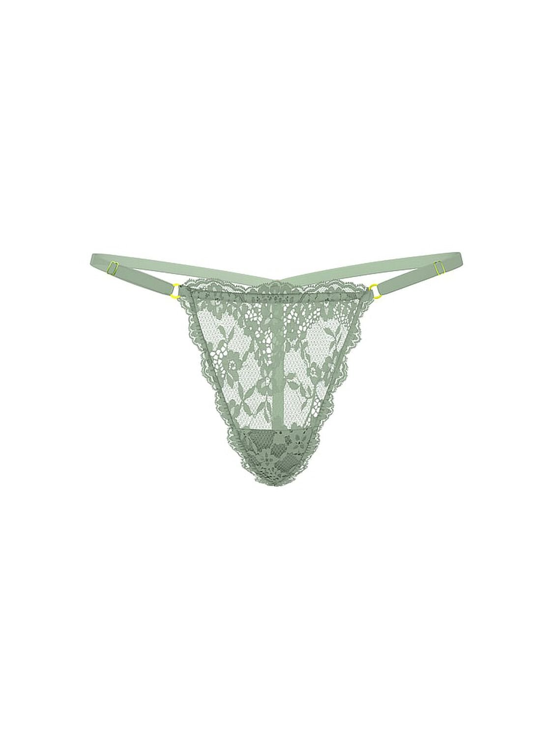 vs Dream Angels Lace Adjustable V-String Panty Sweet Spearmint 3 of 3 