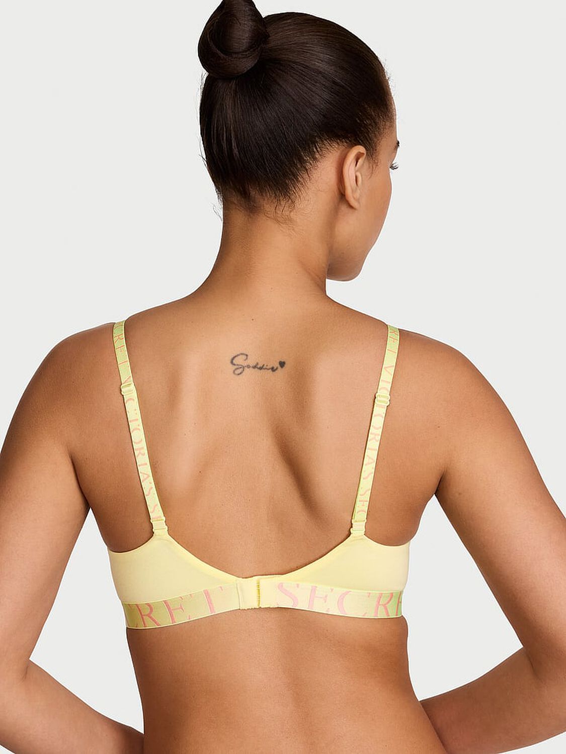 vs The T-Shirt Cotton Exploded Logo Lightly Lined Wireless Bra Lemonade 1 of 3 