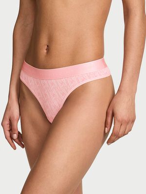 Logo Cotton Thong Panty