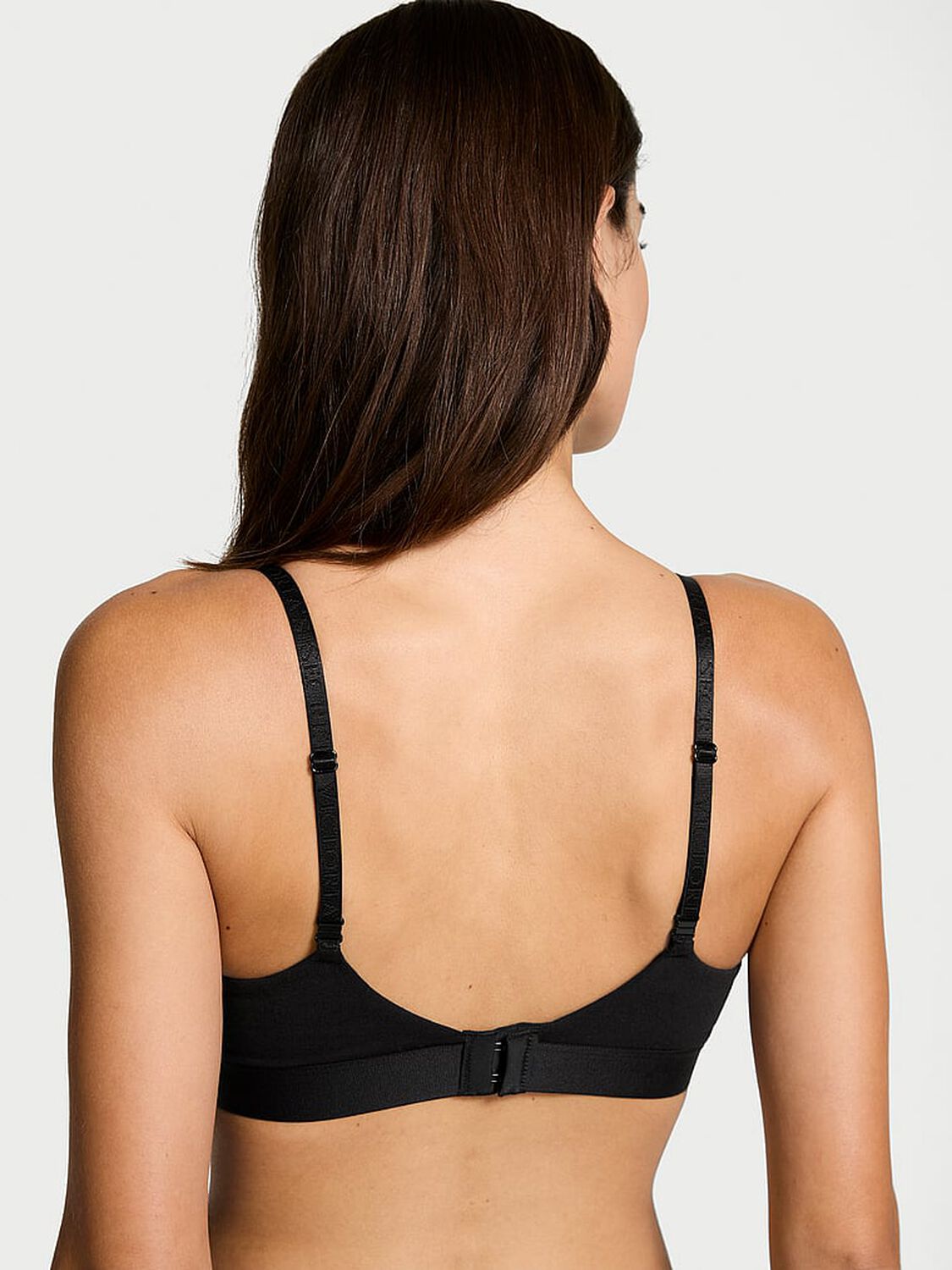 vs The T-Shirt Shine Patch Lightly Lined Wireless Bra Black 2 of 4 