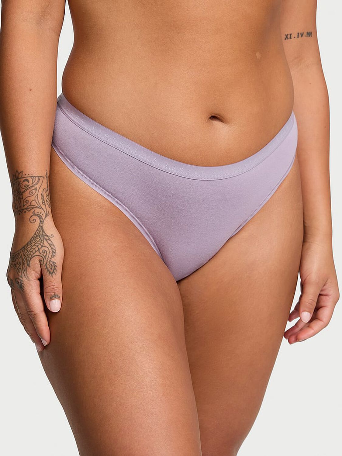 vs Victoria's Secret Body by Victoria Stretch Cotton Bikini Panty Fantasy Purple 1 of 3 