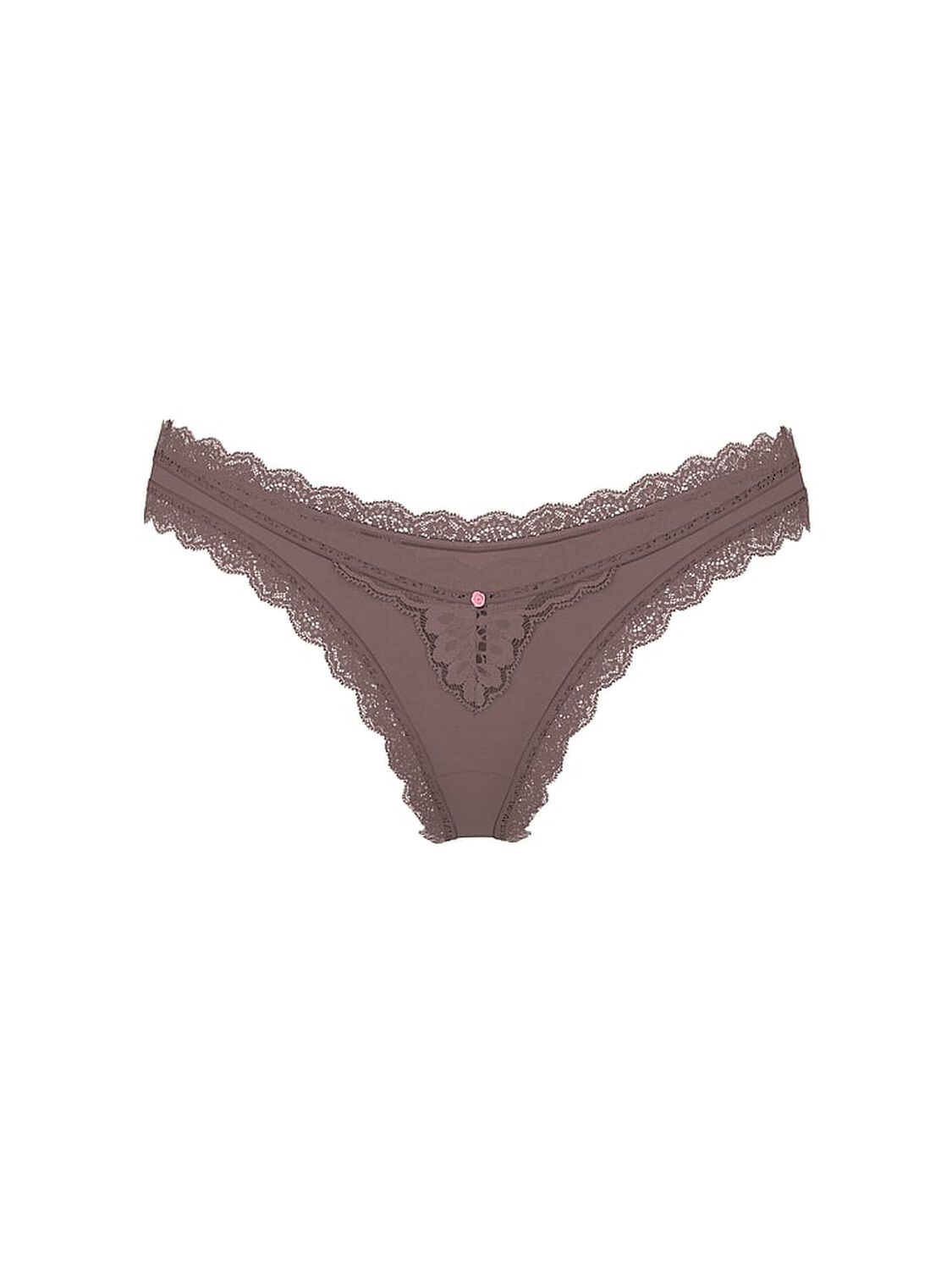 vs Dream Angels Lace-Trim Brazilian Panty Titanium Grey 3 of 3 