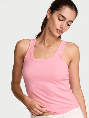 VS Iconic Rib Square-Neck Tank Top