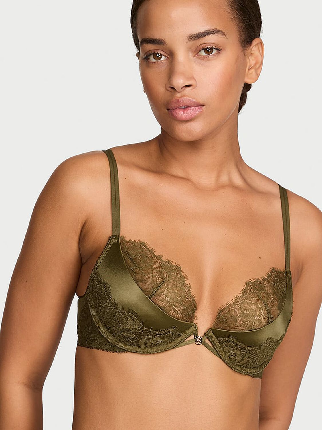 vs Very Sexy Low-Cut Push-Up Bra Green Chameleon 1 of 2 