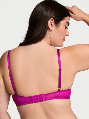 Rose Lace Unlined Low-Cut Demi Bra